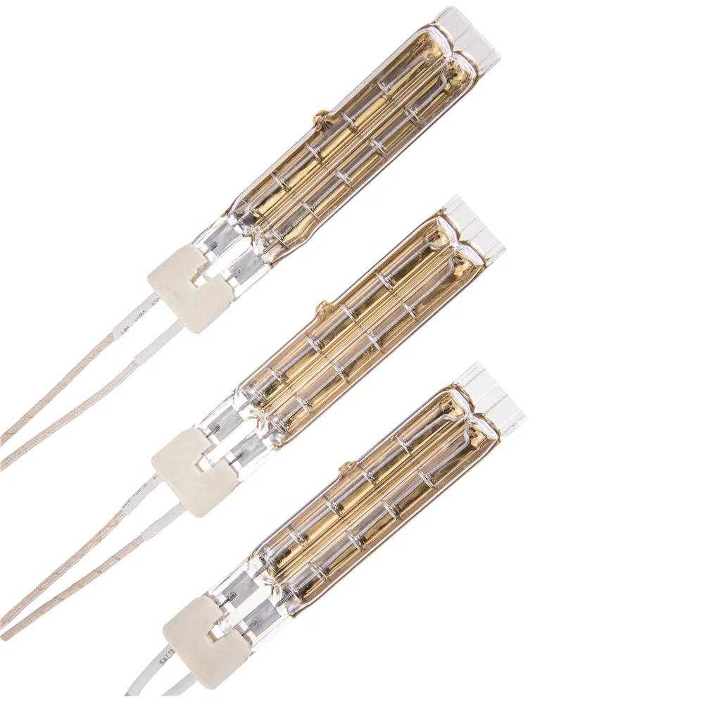 White/gold coating twin tube halogen quartz tube heraeus infrared Heater lamp Cure Lamps