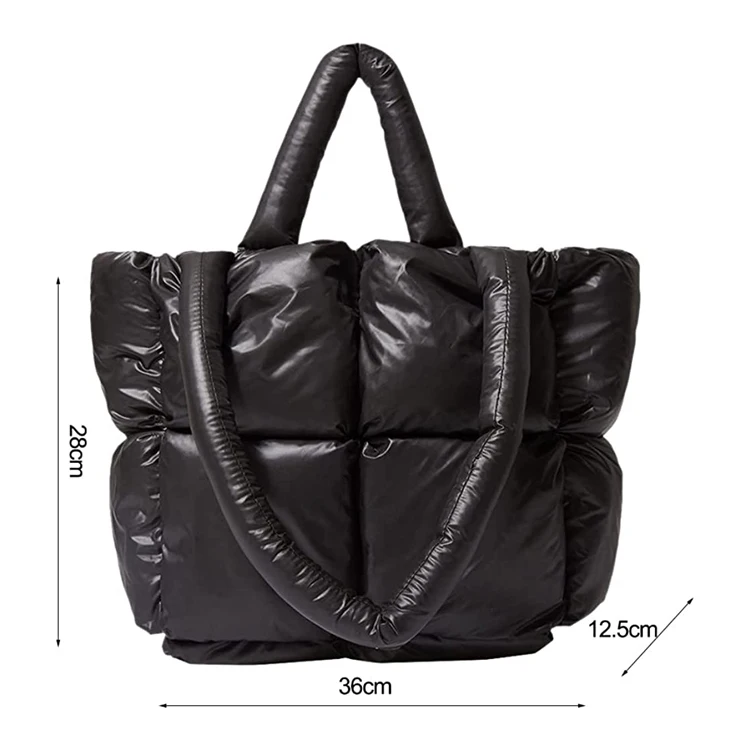 customazible Ladies Luxury Fashion Puff Cotton Winter big oversized Shoulder women Handbags large puffer tote bag quilted