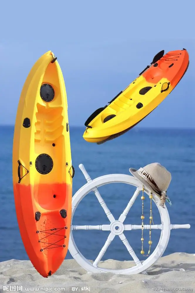 Big Mola Plastic Sea Kayak Paddle Sit on Top Surfing Small Boat Roto-molded Rowing