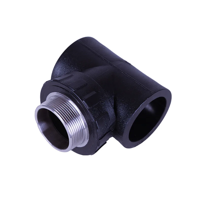 Hot Pipe Fittings PE100 level Black HDPE Hot Melt Outer Wire Tee For Casting