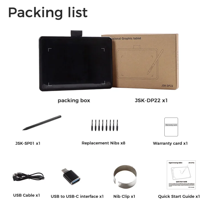 6 Inches Small Size Portable Digital Pen Graphic Tablets Shenzhen Factory Custom Graphic Design Drawing Tablet