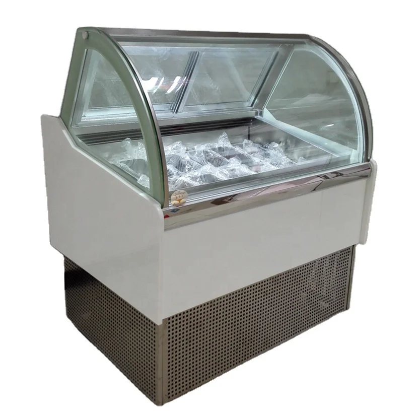 12 trough Industrial Easy to clean aluminum showcase display counter trays ice cream freezer