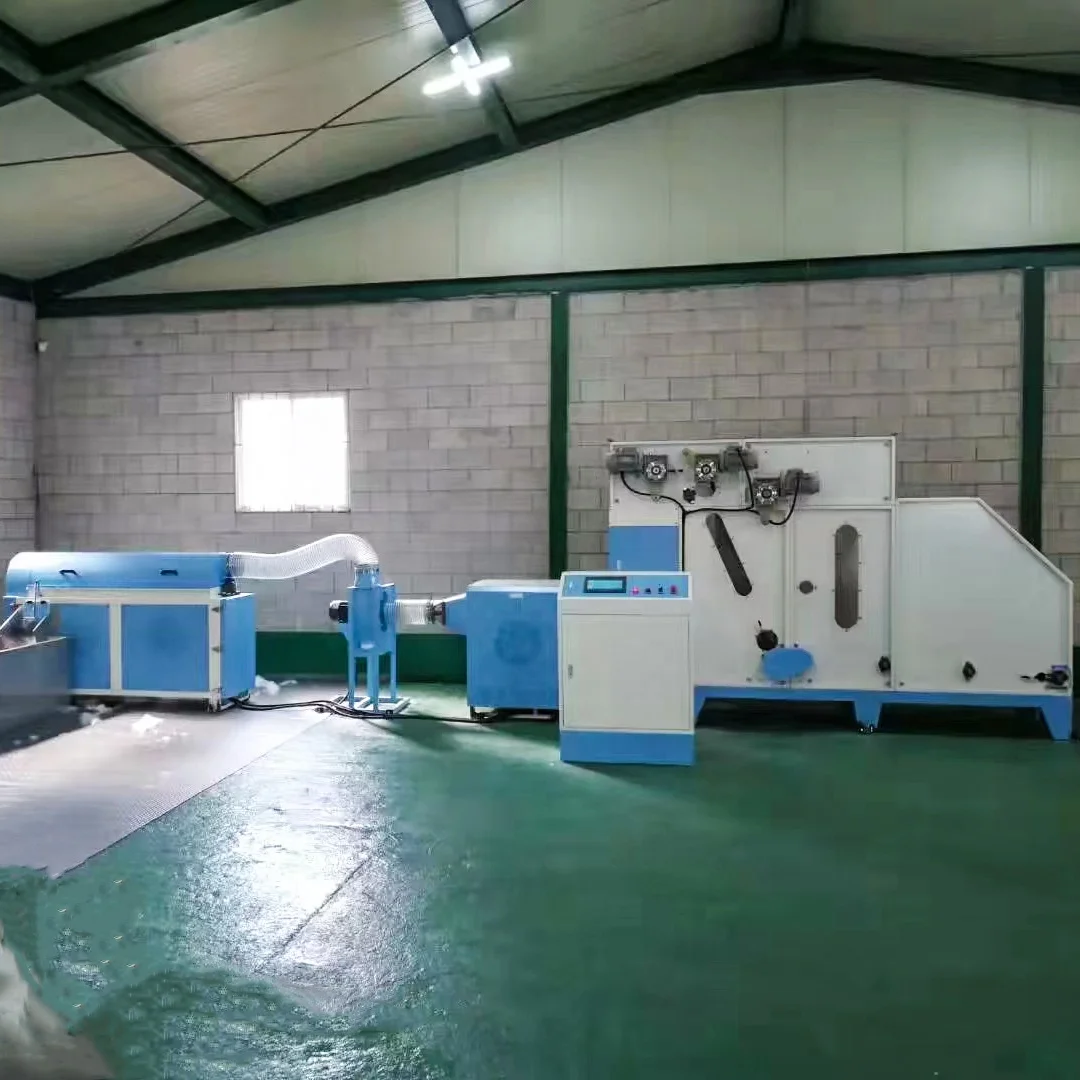 China Automatic Cotton Ball Polyester Fiber Carding Opener Pillow Stuffing Make Fill Production Machine