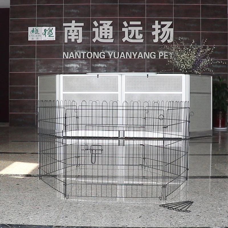 Hot selling  durable iron wire pet cage  outdoor indoor dog cage new large wire playpen