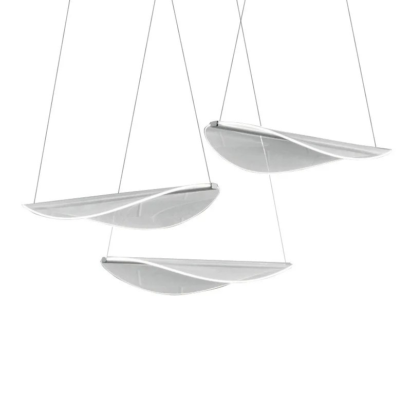 Hotel room living room dining room bedroom lamps Nordic leaf modern chandelier light designer creative acrylic decor lamp