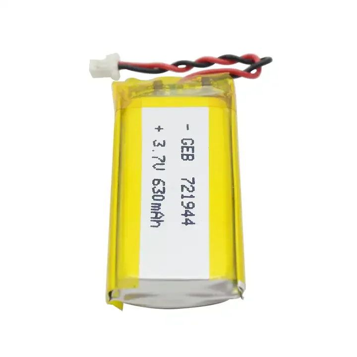 Hot Sale GEB 721944 742045 Lithium Ion Lithium Polymer Battery 3.7V 630mah 750mah Lithium Polymer Rechargeable Battery 630mAh