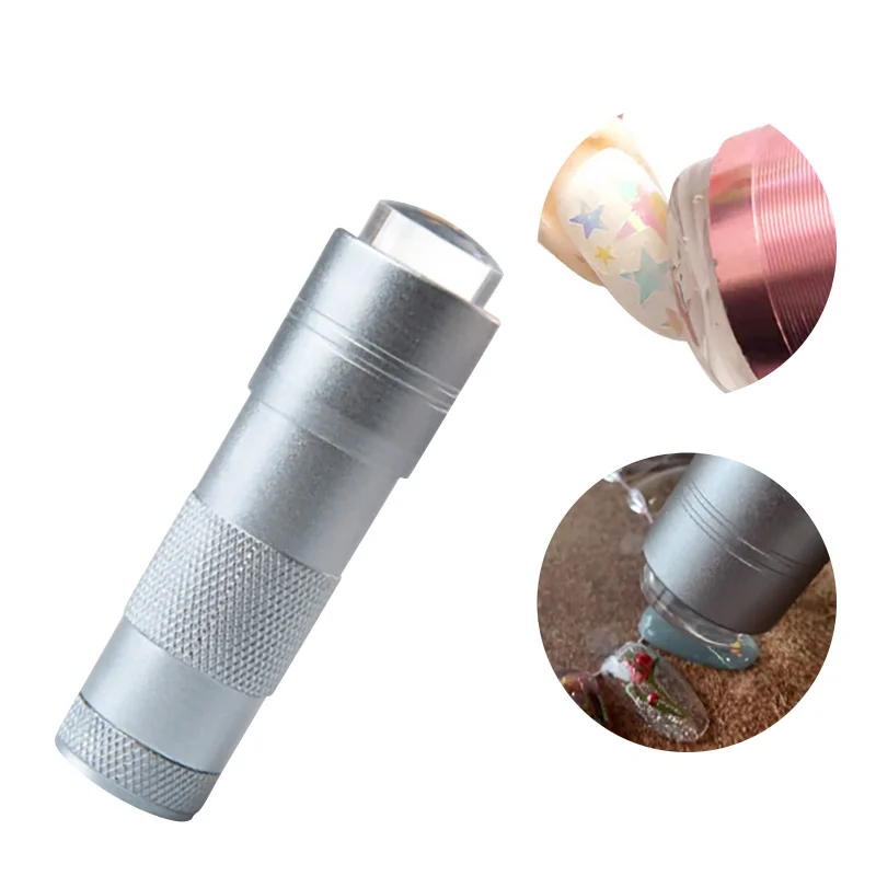 Mini UV Nail Lamp Presser Handheld LED Nail Curing Nail Dryer with Silicone Head 12beads Nice Gift Choice