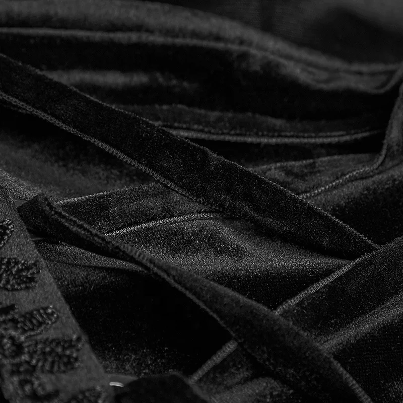 PUNK RAVE Q-339 Gothic Long Dress Gorgeous Velvet Victorian Maxi Sleeveless Long Dress Evening Party Dress