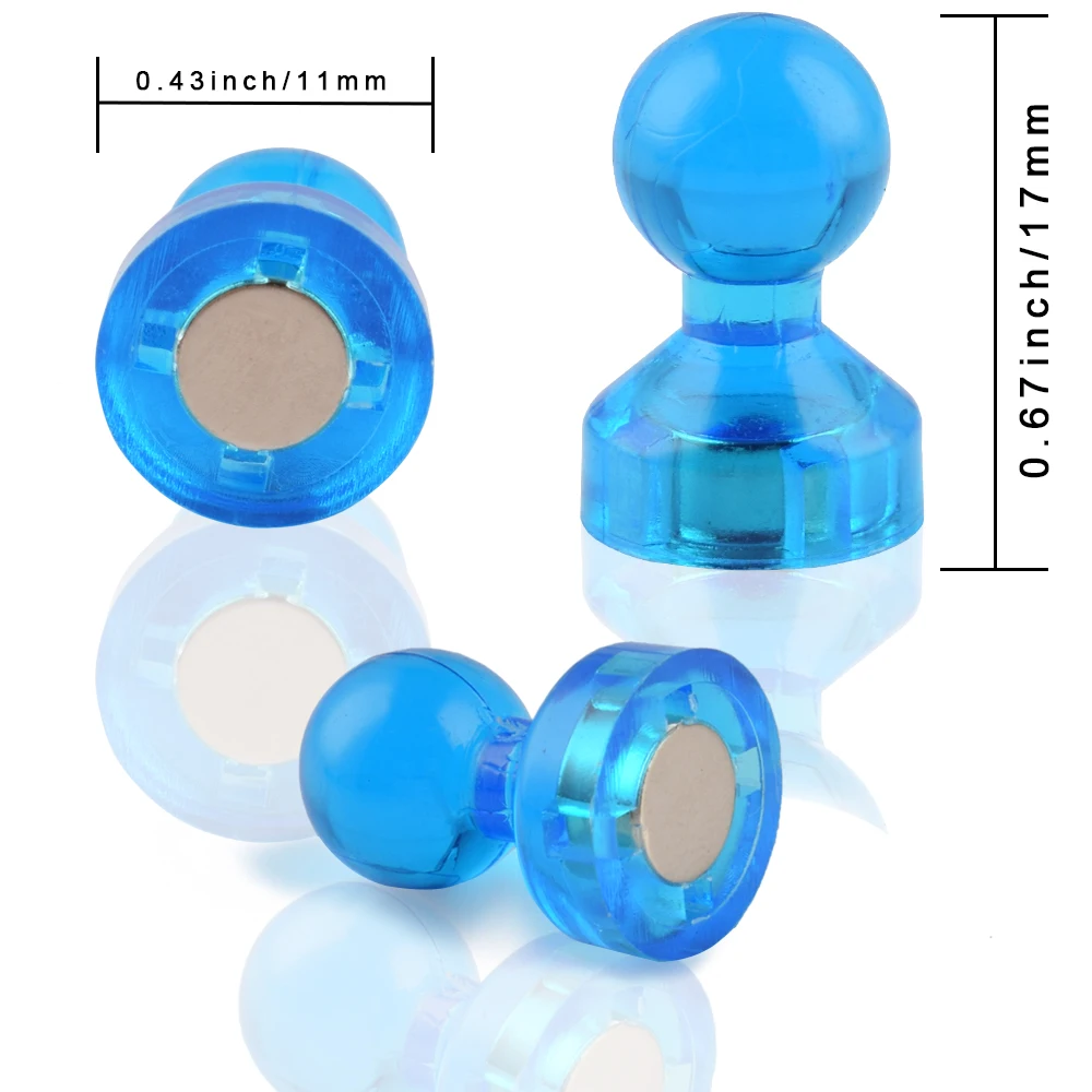 CTZD 24 Pack Color Push Pin Refrigerator Magnets Magnet for Whiteboard Fridge Magnet Push Pin