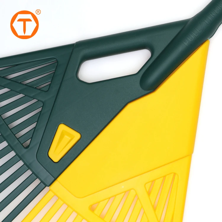24 Teeth 2 in 1 Grass Yard Rake Leaf Grabber Agriculture Hand Tools Plastic Foldable Garden Rake