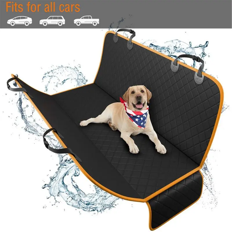 Duty Scratch Proof Nonslip Sturdy Soft Pet Back Seat Waterproof Black Universal Pet Dog Car Seat Cover
