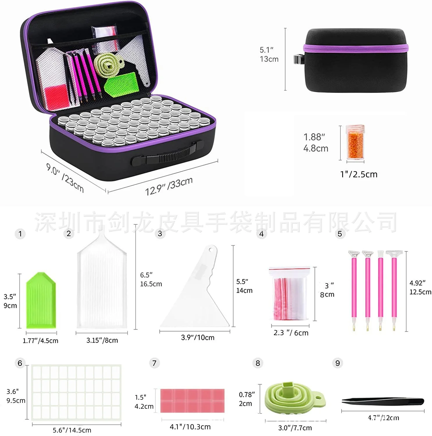 DM-31 Diamond Painting Storage case Containers, 60/120 Slots Diamond Painting Accessories Shockproof Jars for Jewelry Beads