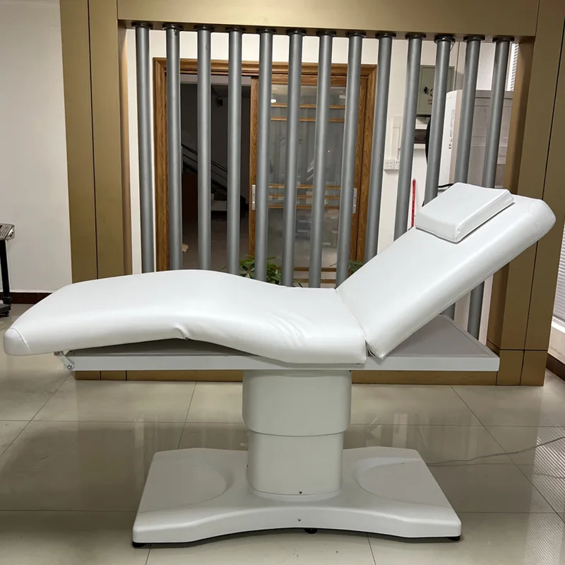Steel Base White Beauty Massage Bed Face Bed Hot Sale All Beauty Salon Furniture Massage Table Modern Height Adjustable Noir Bed