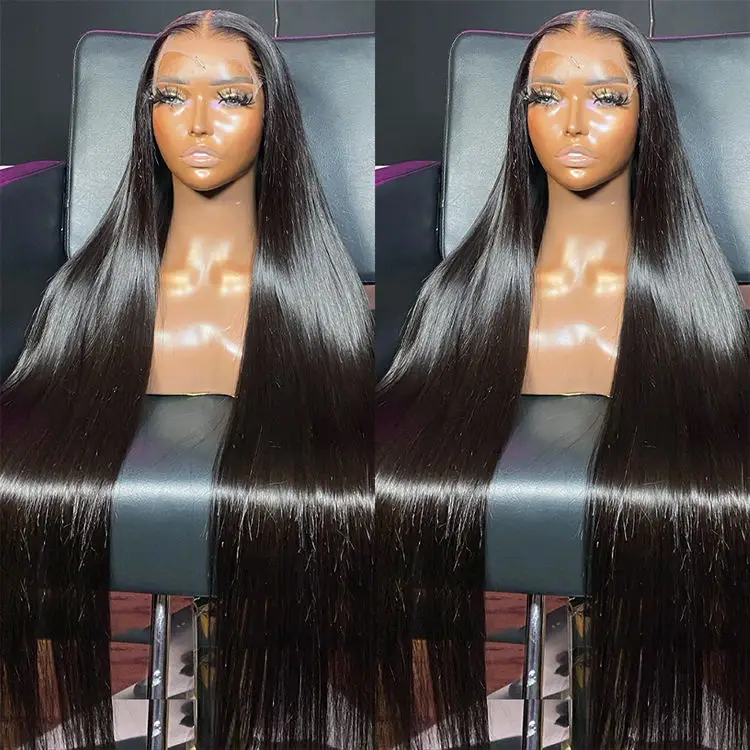 Cuticle Aligned Swiss Transparent Hd Lace Frontal Wig Human Hair Straight Lace Front Wigs Raw Brazilian Human Hair Wig