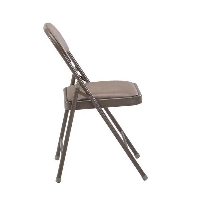 High quality commercial comfortable seat and back steel with powder coated frame metal folding chair