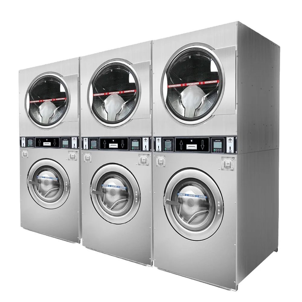 Commercial Ultrasonic Coin Shoe  Stack Washer and Dryer Extractor for sale