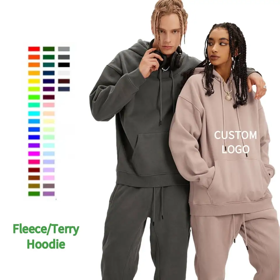 HD82907 Men Fleece Hoodies  Por Mayor Custom Manufacturer Oversized Hoodys Cotton Polyester Unisex 330 Gsm Blank Thick Hoodie