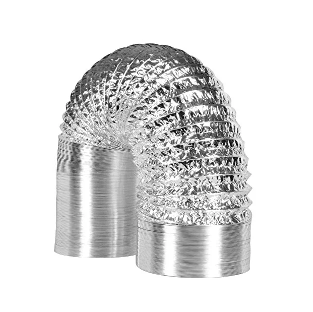 Greenhouse and ventilation application silver flexible air ventilation aluminium foil duct hose