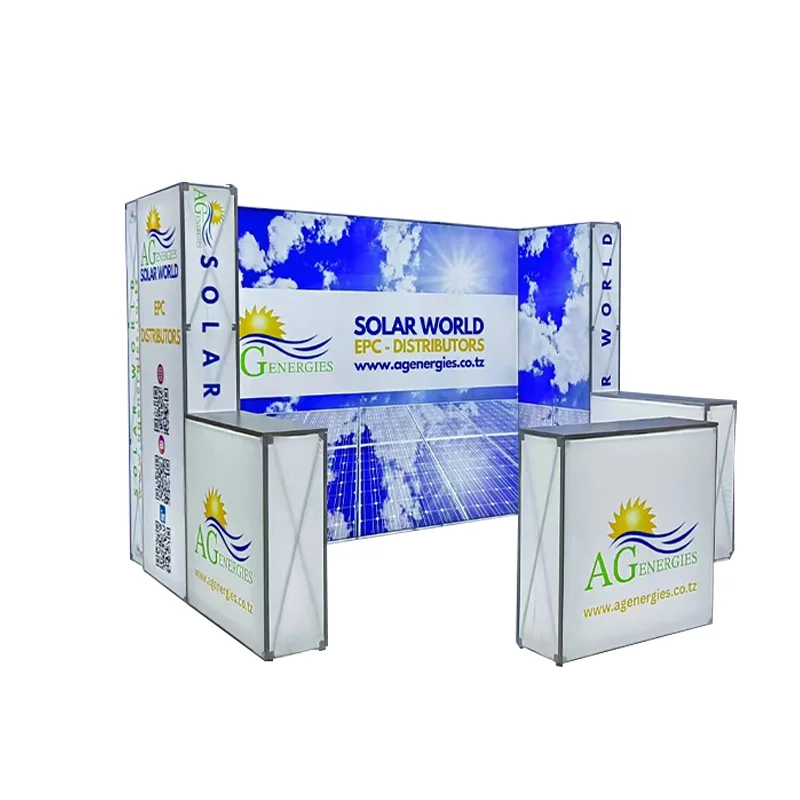 Advertising Tradeshow Exhibition Booth Display Tension Fabric Backdrop Seg Pop up Led Backlit Light Box