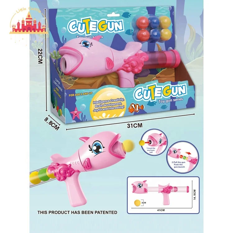 2023 Cartoon Ball Bullet Gun Toy Animal Air Powered Shooting Gun Toy For Kids SL01A040