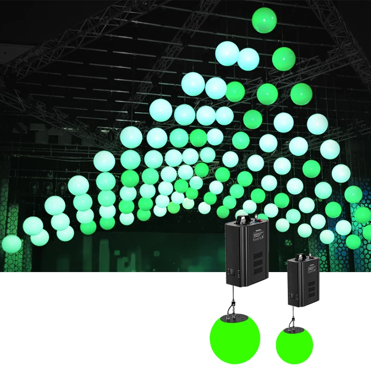 Dj Stage Show Rgb Color Kinetics Dmx 3D Led Lift System Winch Kinetic Ball Light