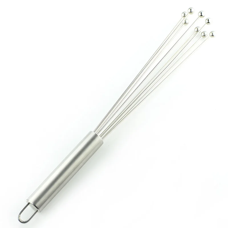 Handy and Labor-saving Household Baking Tool Milk Frother Stainless Steel Beads Egg Beater