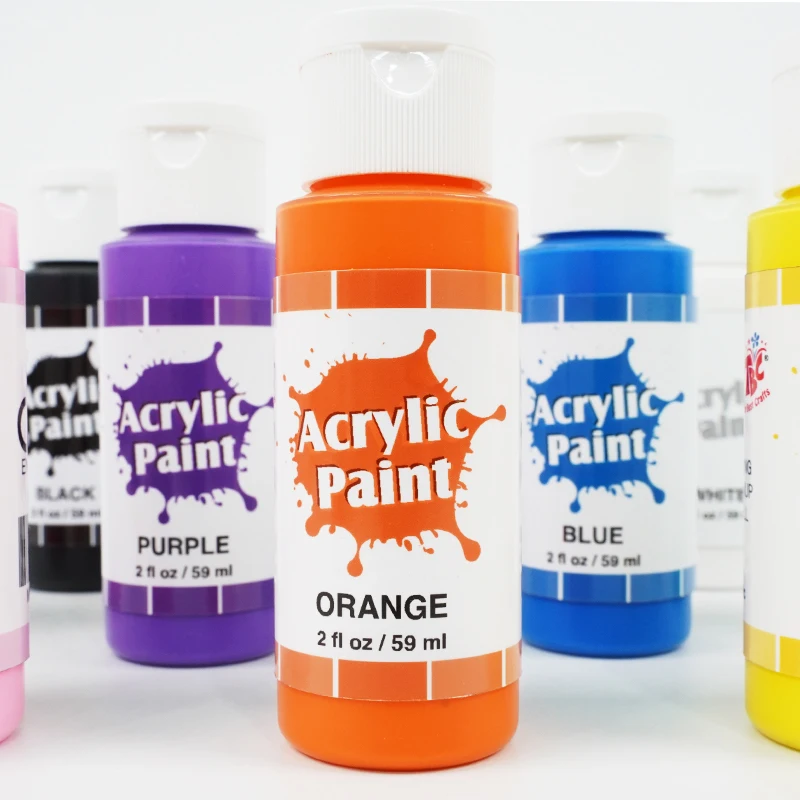 59 ml 2 OZ 12 Color Non Toxic Open-top Bottle Professional Acrylic Paint Set