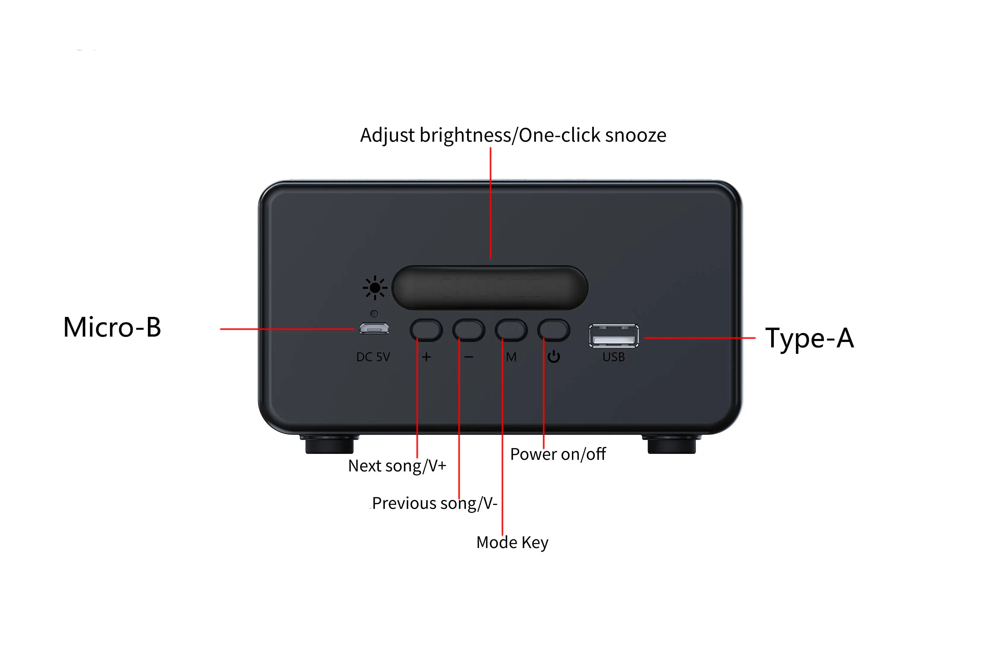 OEM 10W Alarm Clock LCD Digital Wireless Charging Radio Speaker