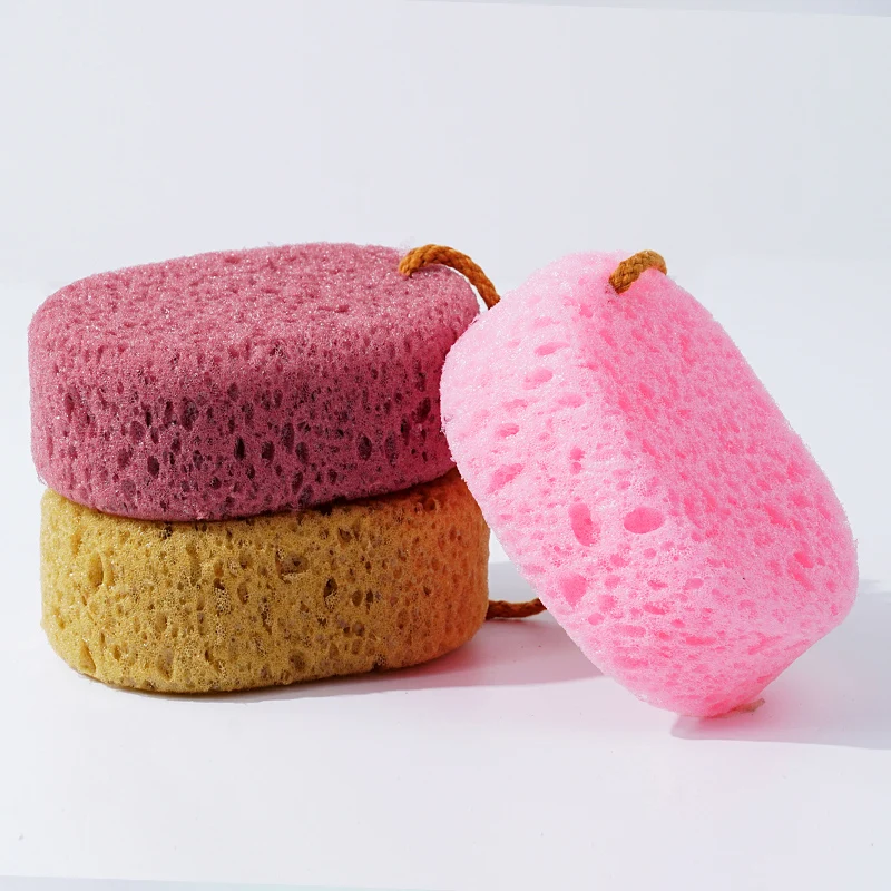 Eco-friendly natural shower sponge colourful honeycomb bath sponge  body wash bathing shower sponge