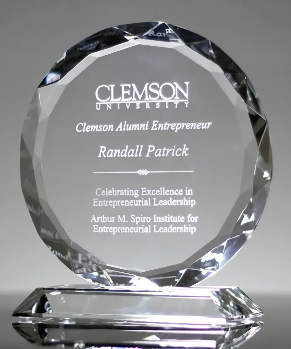 Corporate Crystal Trophies Crystal Sunflower Circle Award