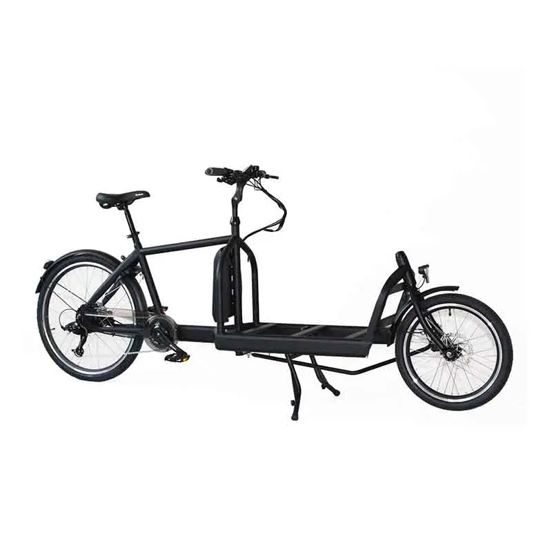 Long John 2 wheel electric cargo bike bicycle 250w rear motor for family use