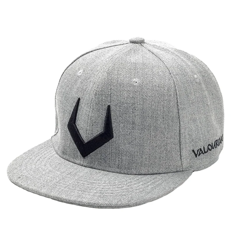 Wholesale nice quality metal sports caps custom logo blank hip hop hat plain flat brim snapback baseball cap