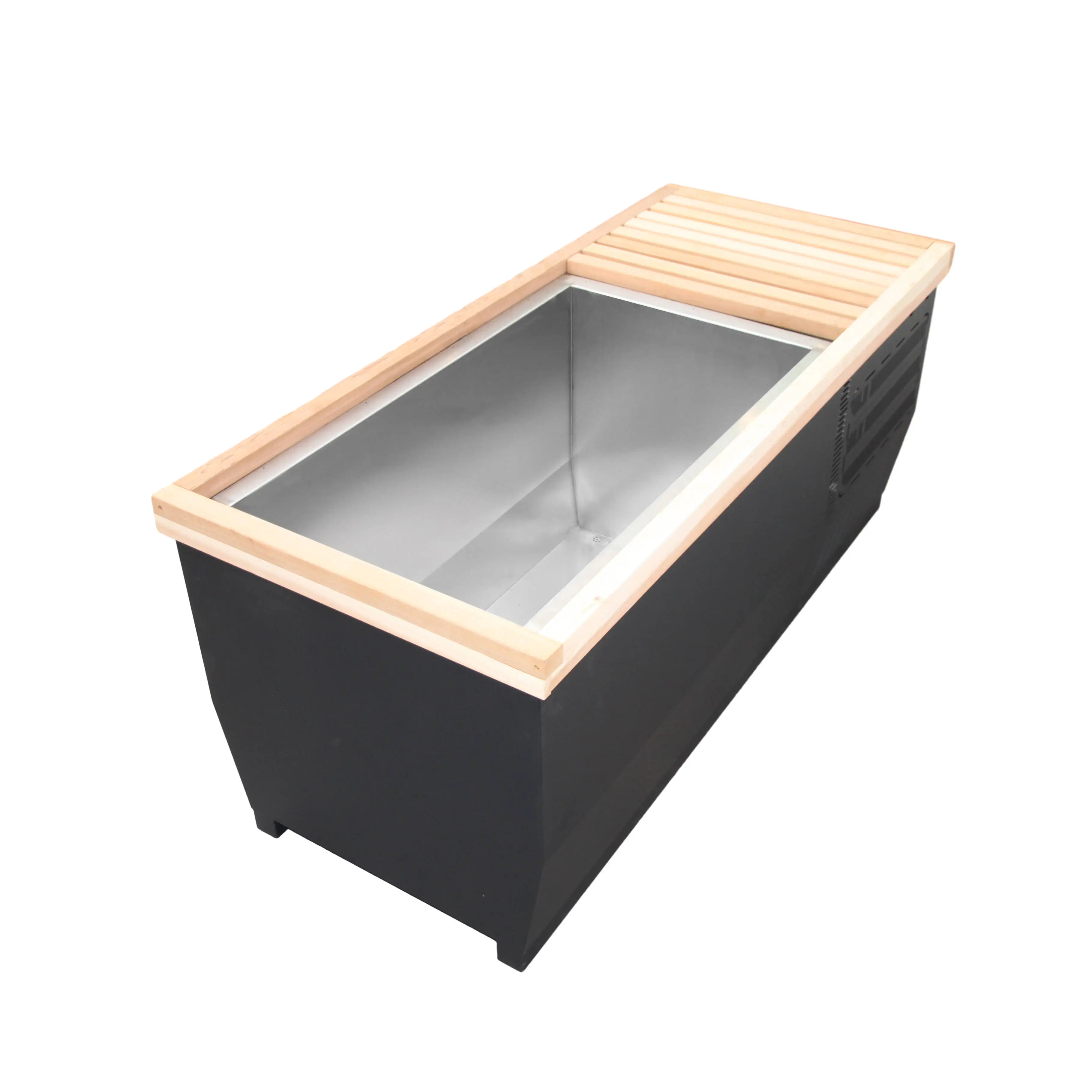 Red Cedar Wood Outdoor 1-2 Person Stainless Steel Cold Plunge Ice Bath With 1hp Water Chiller