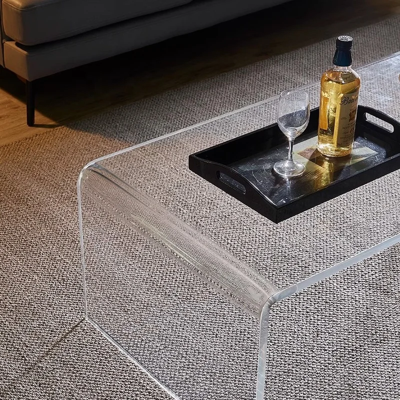 Nordic rectangle coffee table creative  plexi glass coffee table acrylic simple coffee table