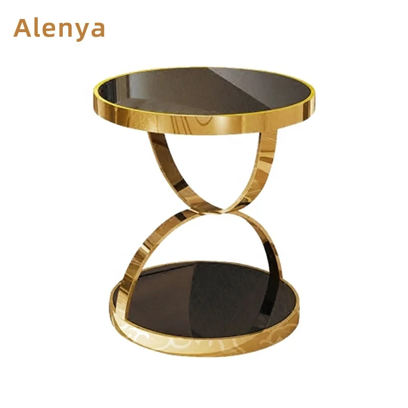 
 Круглый маленький чайный столик, журнальный столик из нержавеющей стали, угловой диван, боковой столик, Цветочная подставка, гостиная, спальня, офисная мебель  