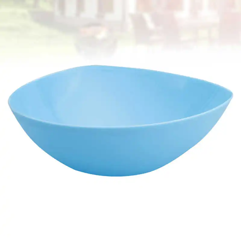 1pc Bowl Fruit Food Cold Dish Basin Triangular Shape Design for Home Restaurant Hotel (Red)