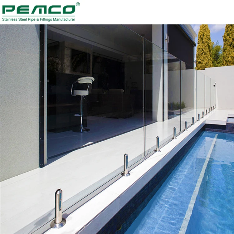 Home Indoor Frameless Round Design Glass Spigots Staircase Glass Spigots Calmp Railing Post