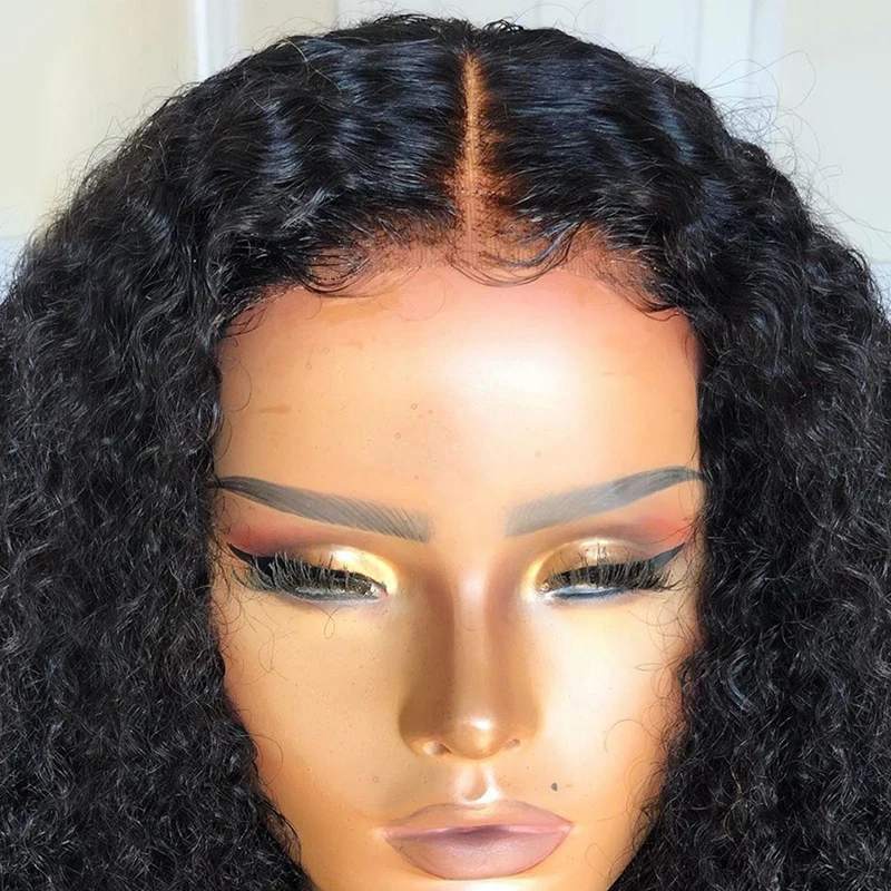 Cuticle Lace Front Wigs Human Hair Curly Peruvian Virgin Hair Glueless Lace Wig Pre Plucked with Baby Hair