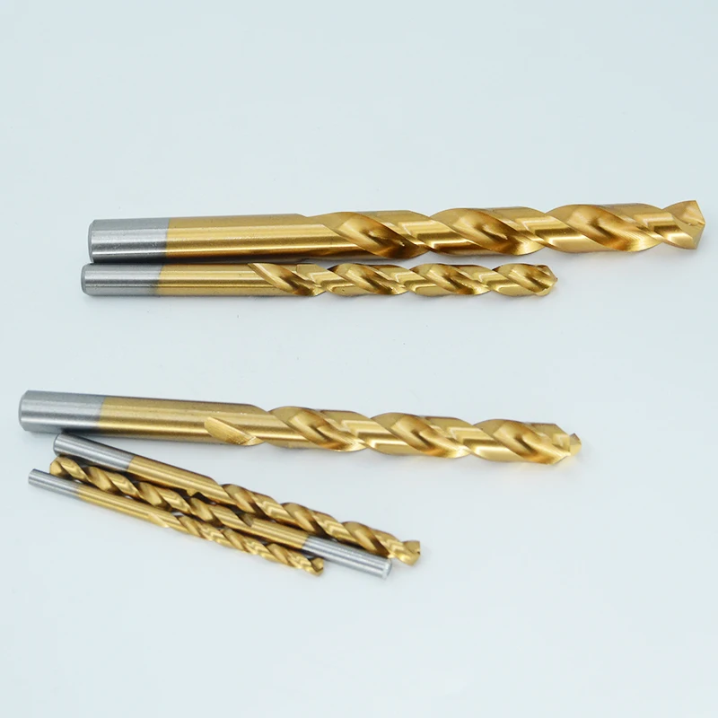 Hss 4241/4341/M35/ Straight Shank Titanium Drill Bit Hss Twist Drill Bits for Stainless Steel Iron