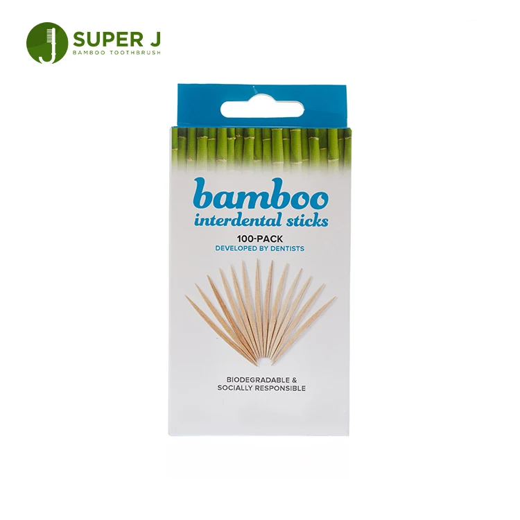 
High quality biodegradable bamboo interdental brush toothpick 