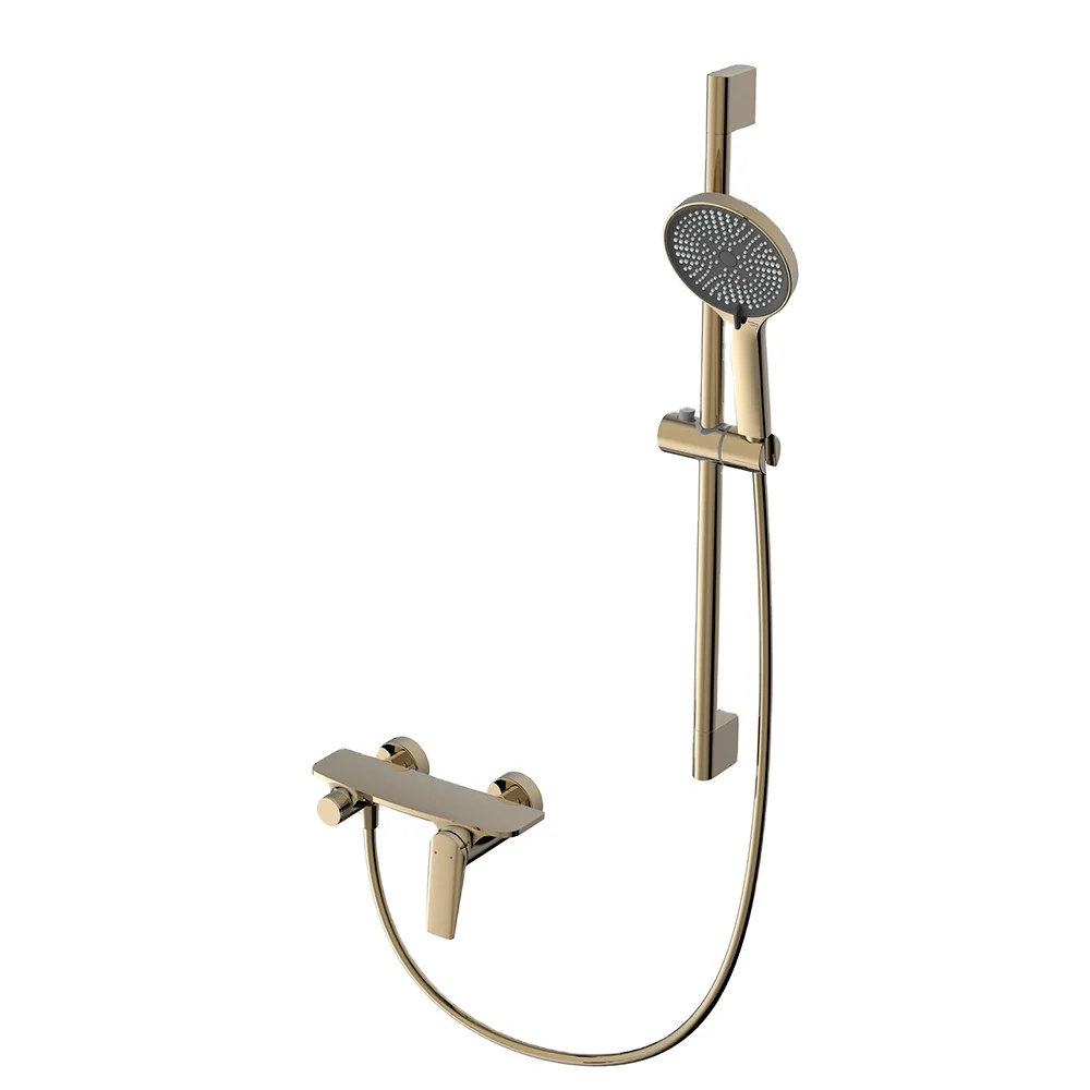 Rose Gold High Quality Shower Head With PVC Hose Set Contemporary Luxury Shower