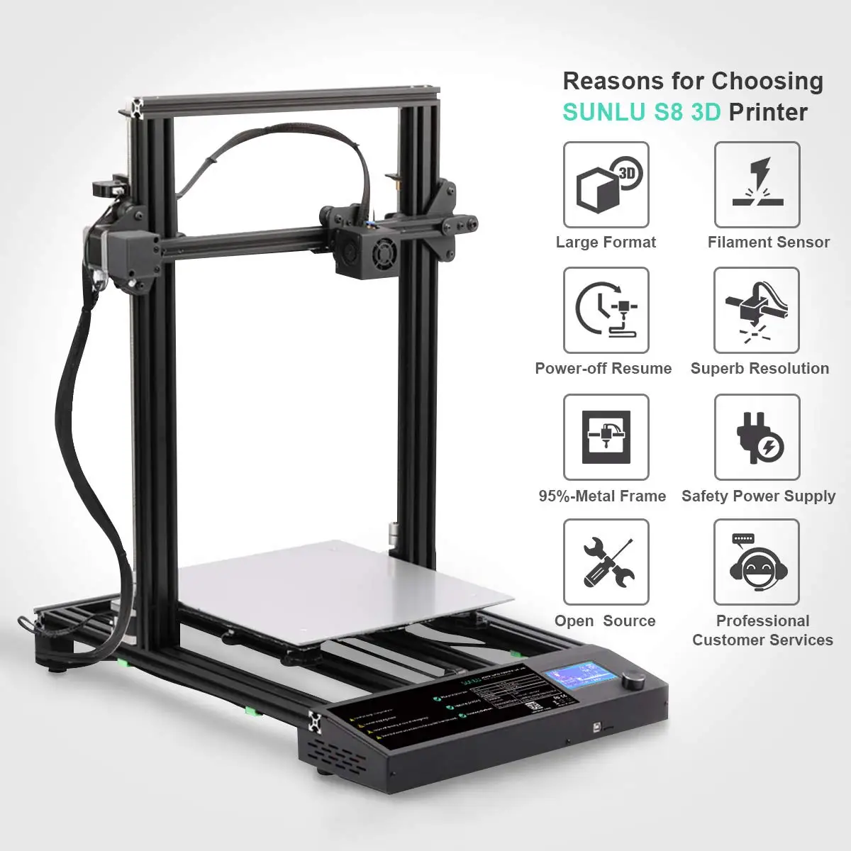  Принтер SUNLU Impresora 3D FDM высокоточная печать 3D-принтер без
