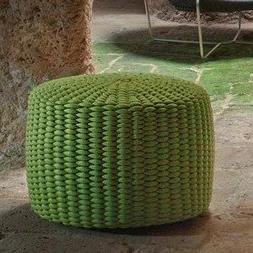 garden stools & ottomans round wicker cane ottoman