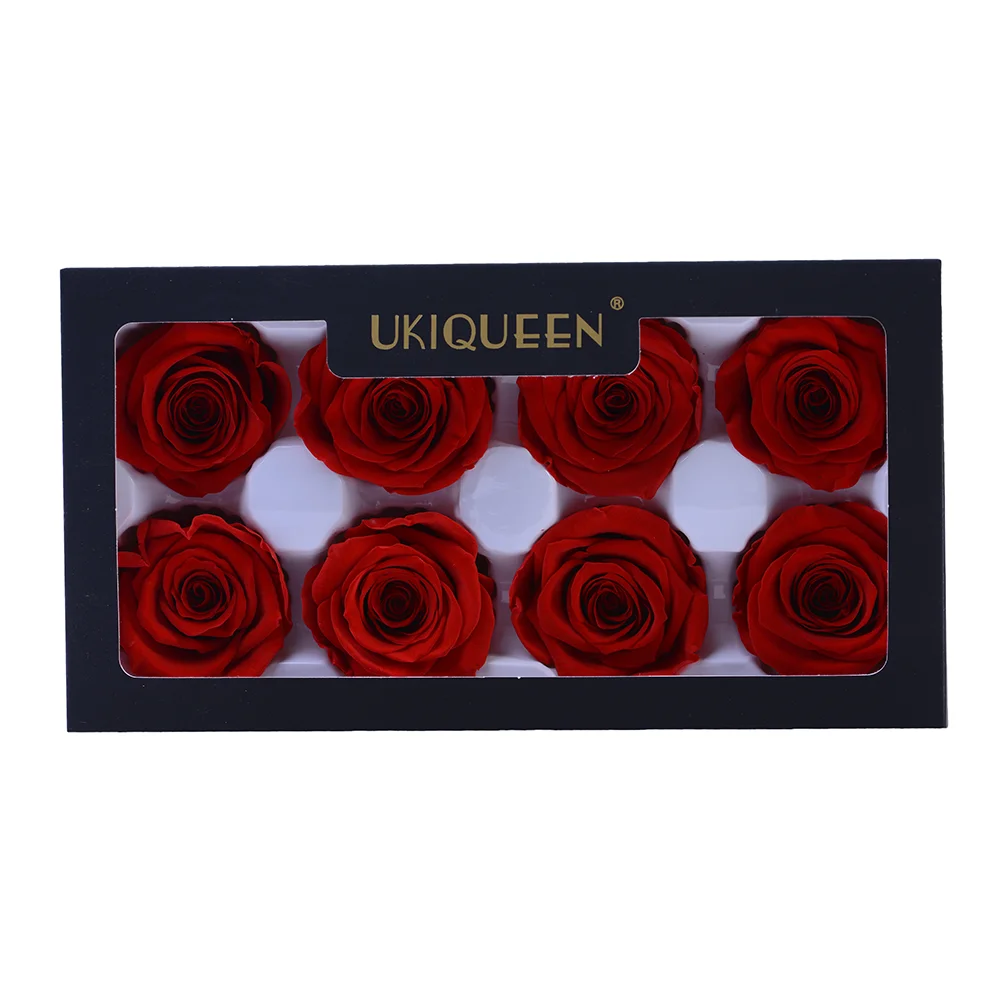 Culinan Wholesale Diy Preserved Flower 4-5Cm Dark Green Eternal Rose Forever Flower Heads For Christmas Teachers Day