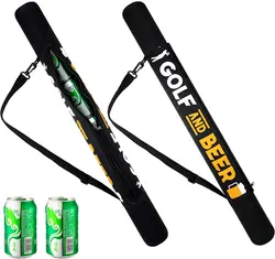 Customized Neoprene 6 Can Insulated Sling Cooler Sleeve Beer Cooler Bag Black Insulated Beer Cooler Carrier