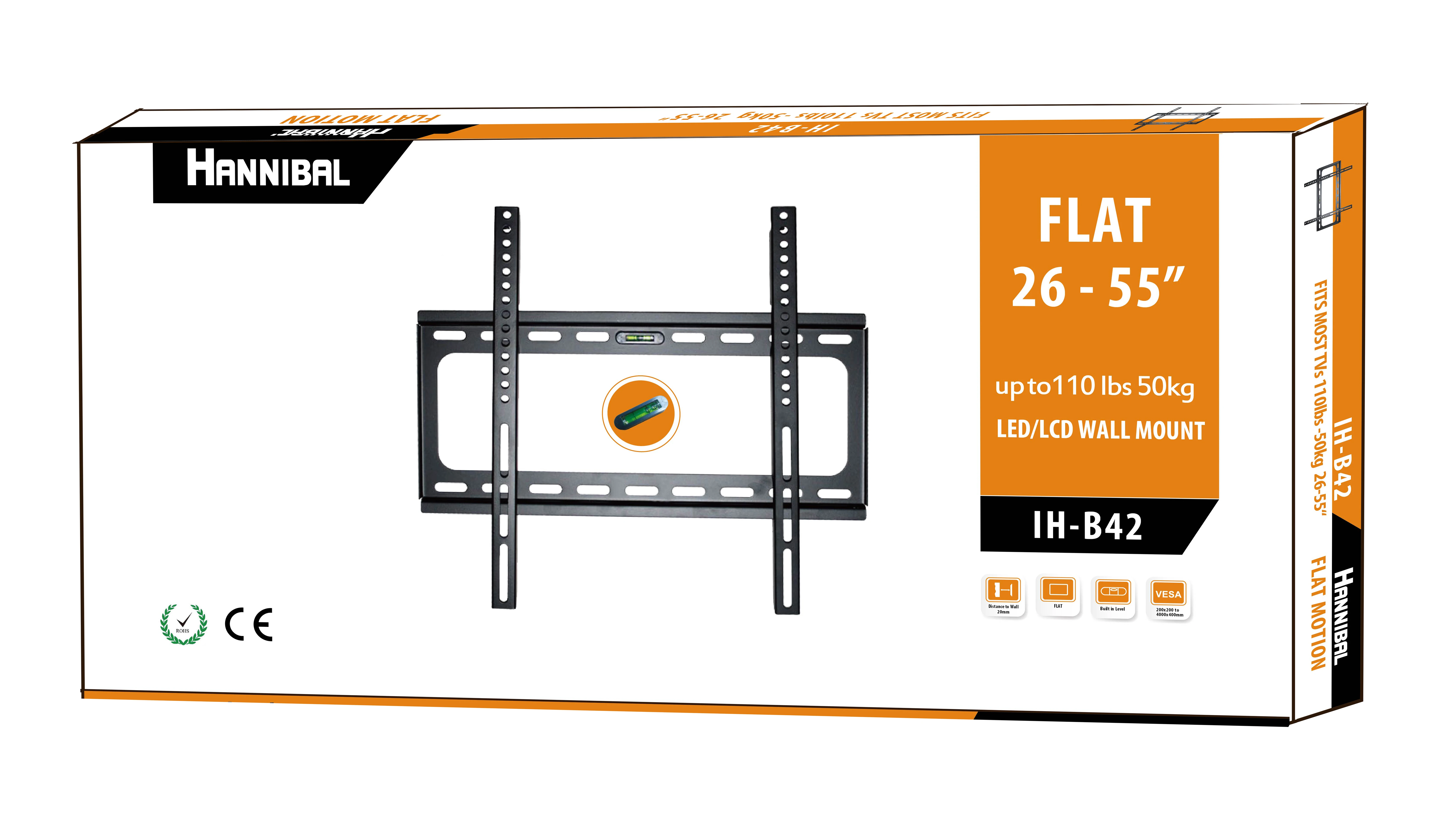 SYSTO iHandy B42 UNIVERSAL FIXED LCD LED TV WALL MOUNT STAND BRACKET FOR 26 TO 55 INCH SIZE PLASMA LED TV HIGH QUALITY