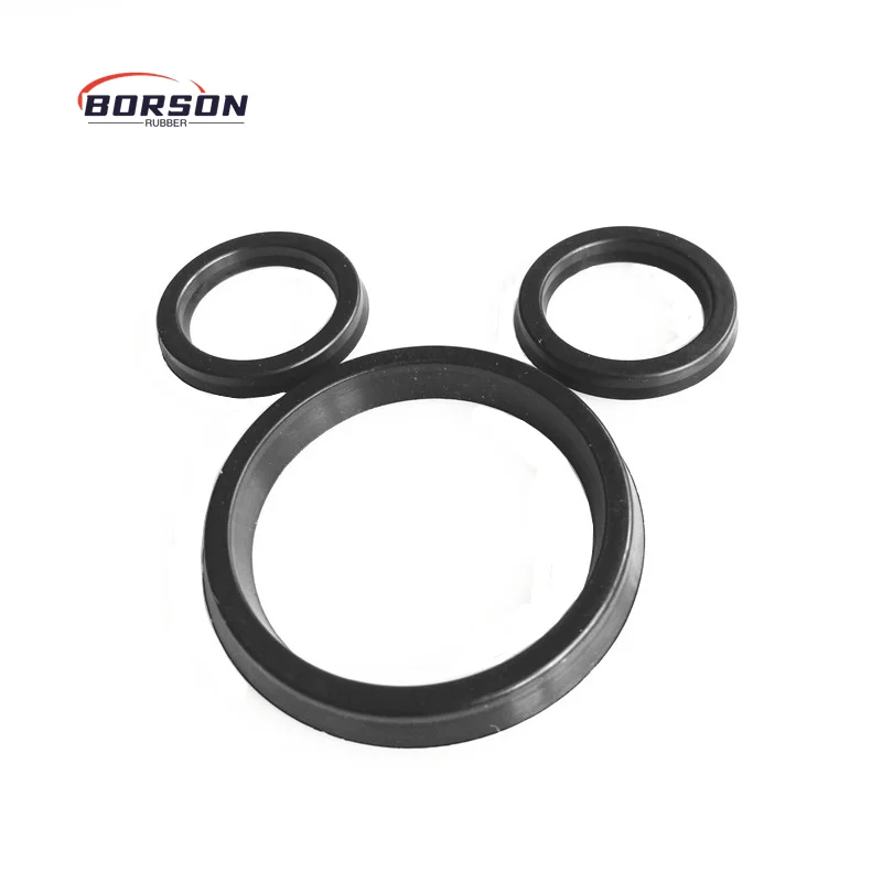 Silicone EPDM NBR Rubber Lip Seal rings YXD Type Hydraulic rubber Piston U cup Rod Rubber sealing gasket Rings
