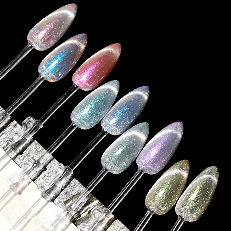 AS Gel Nail Polish Vendor Private Label  Uv Art Varnish Shimmer Aurora Cateye Magnetic Gel Polish