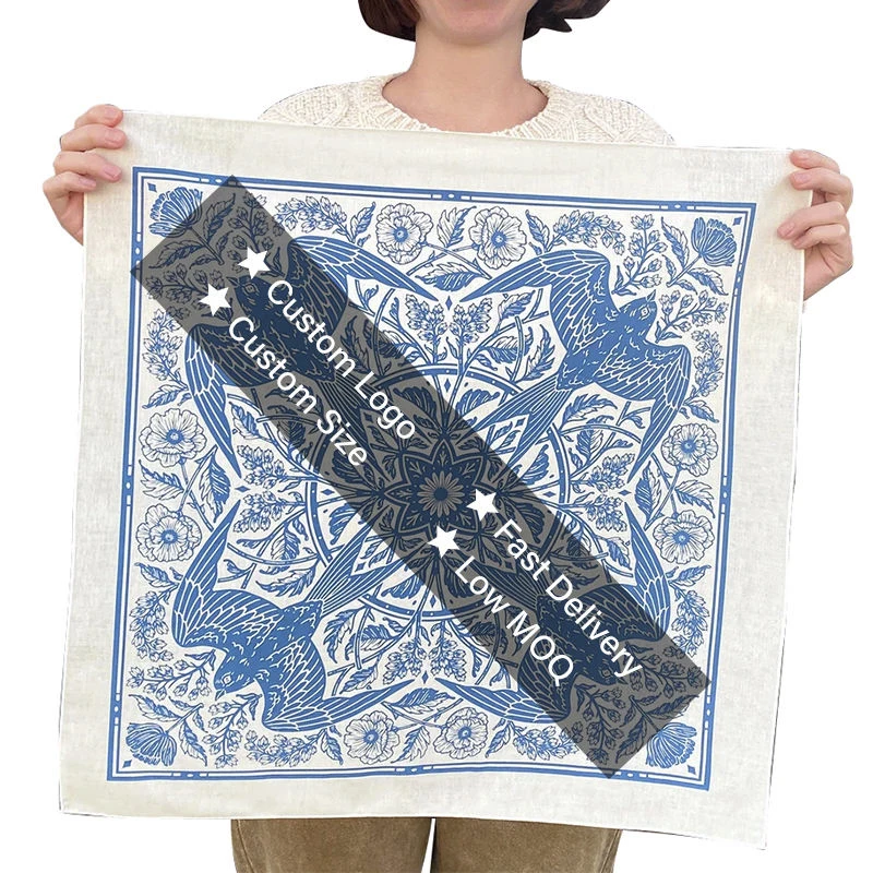 Многофункциональная бандана красочный квадратный тканевый головной убор с принтом Классическая Бандана логотипом индивидуальный дизайн