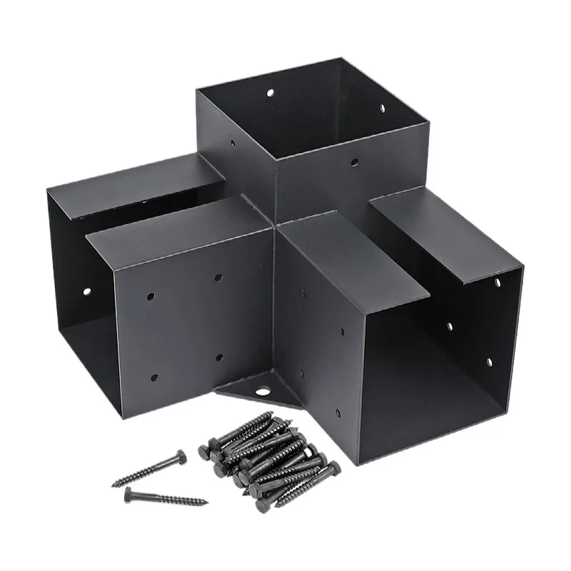 Custom OEM Aluminium Pergola Corner Brace Outdoor Use 3 Way Bracket